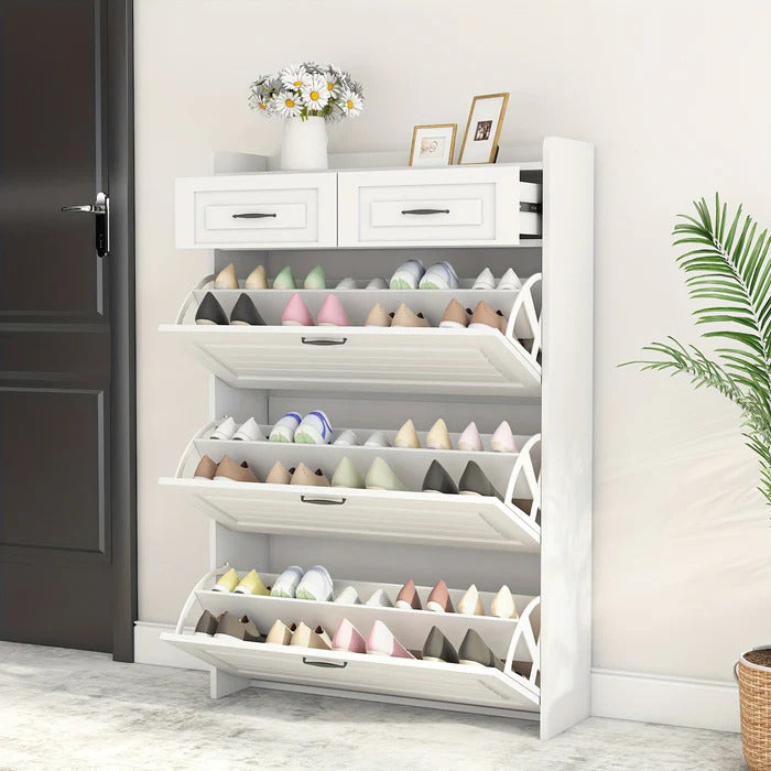 Sapateira com 3 Portas e 2 Gavetas – Ideal para manter tudo no lugar com muito charme
