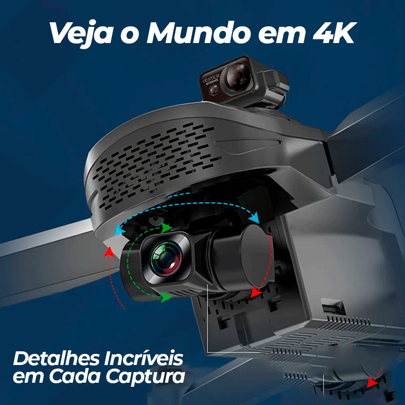 Drone De Carga Profissional Camera 4K Full HD, 5G WiFi, GPS  Suporte 5Kg | Cargo Max