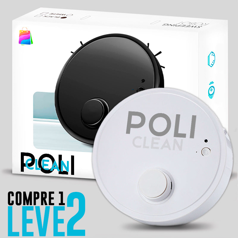 Robô Aspirador Inteligente 4 em 1 – PoliClean®, Varre, Aspira, Passa Pano e Esteriliza | Compre 1, Leve 2