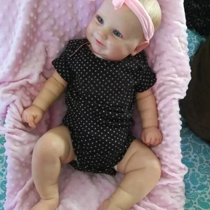 Boneca Reborn Bebê Olivia – Pele 3D detalhada e olhos expressivos que encantam
