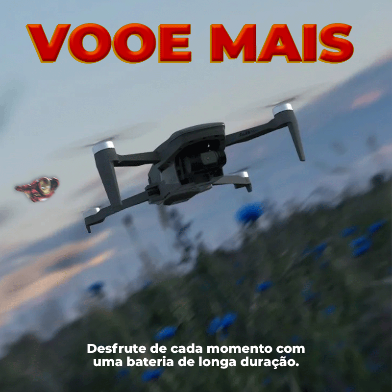 Drone com Câmera 4K, 5G e WiFi, Cardan de 3 Eixos, 3000M, GPS, Motor Brushless - HF