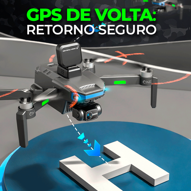 Drone AE3 Pro Max Dual Câmera de 3 Eixos Gimbais 4K HD, 5G WiFi, GPS