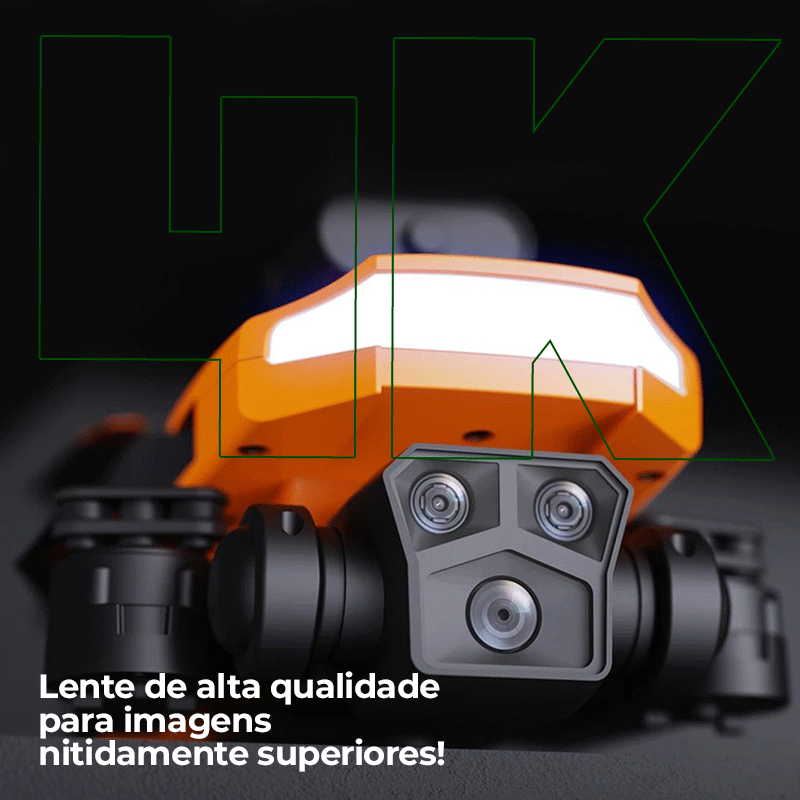 Drone Hk 3 Câmeras 4K, 6K, 8K, 5G WiFi, 5000M, GPS, Motor Brushless