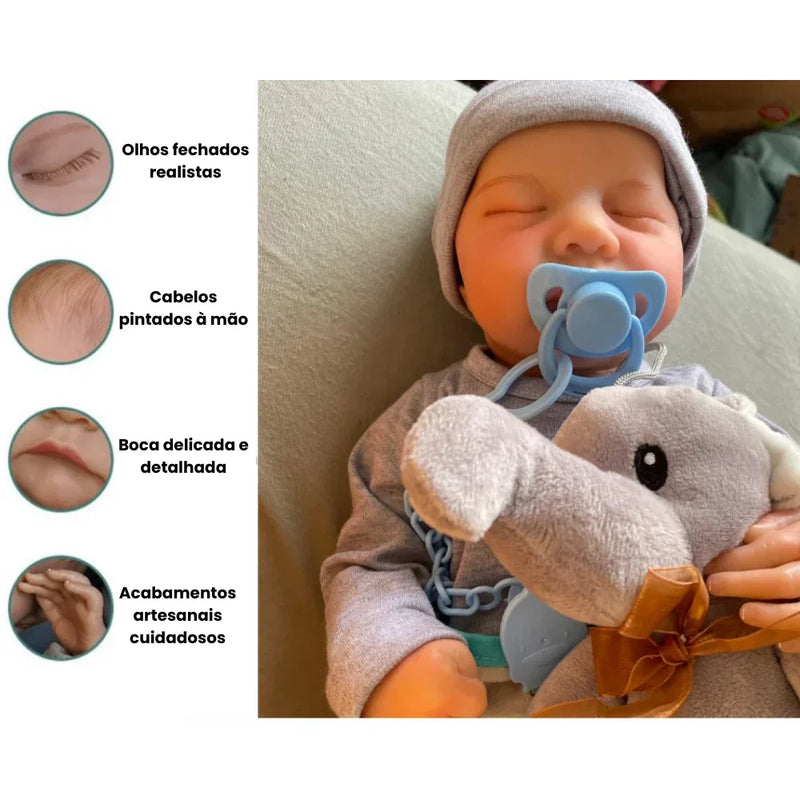 Bebê Reborn Bebê Levi – Realismo encantador com cheirinho suave e acolhedor