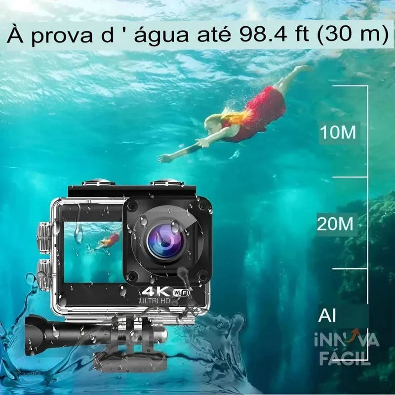 Câmera GoAction 4K para Esportes Radicais – Alta definição em qualquer desafio