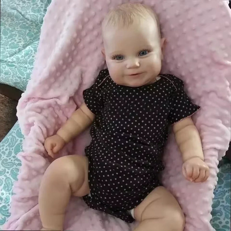 Boneca Reborn Bebê Olivia – Pele 3D detalhada e olhos expressivos que encantam