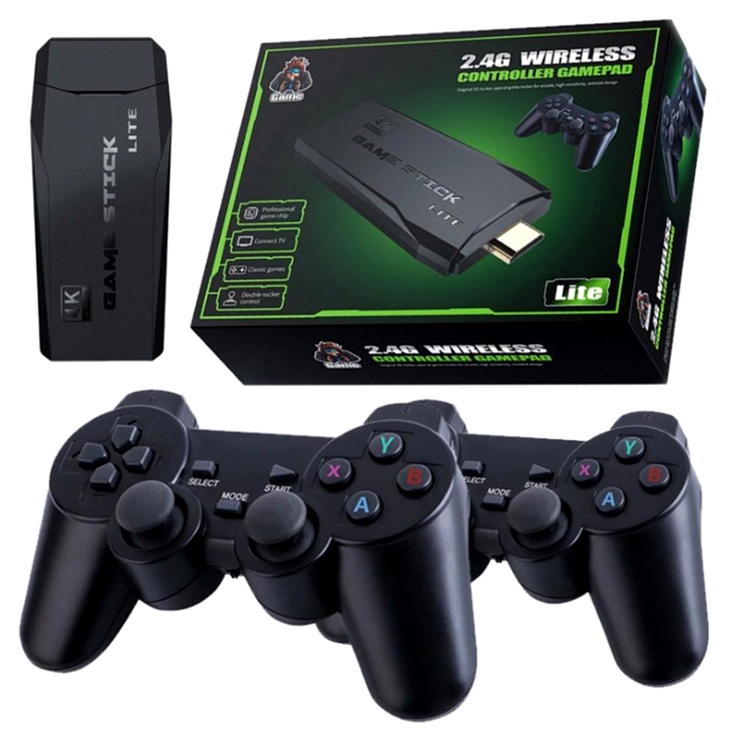 Super Vídeo Game Retrô 2.0 - Stick 4K + 2 Controles