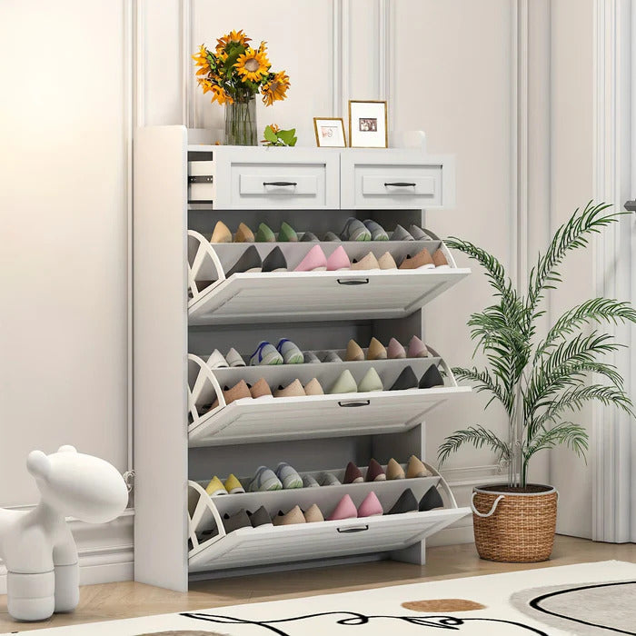 Sapateira com 3 Portas e 2 Gavetas – Ideal para manter tudo no lugar com muito charme