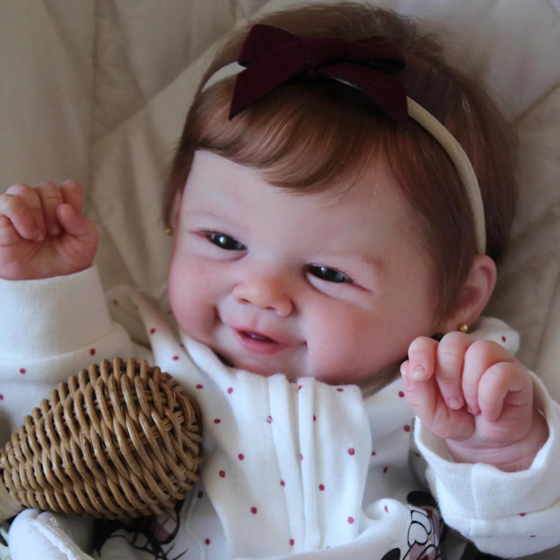 Bebê Reborn Vivienne – Aparência real e expressão doce como um bebê de verdade