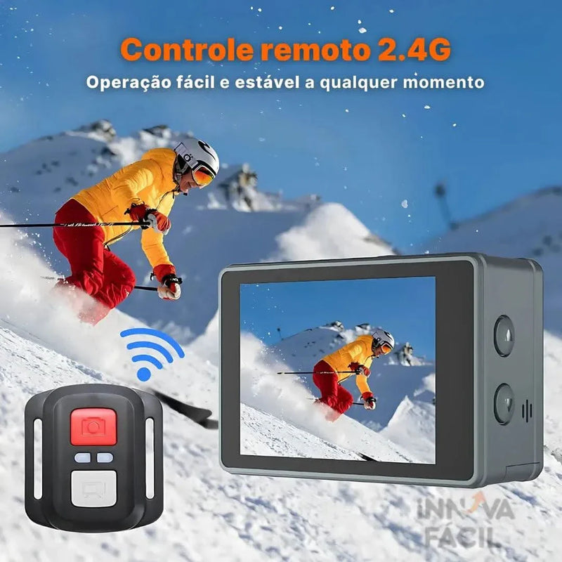 Câmera GoAction 5K 2.0 – Capture cada detalhe dos seus esportes radicais