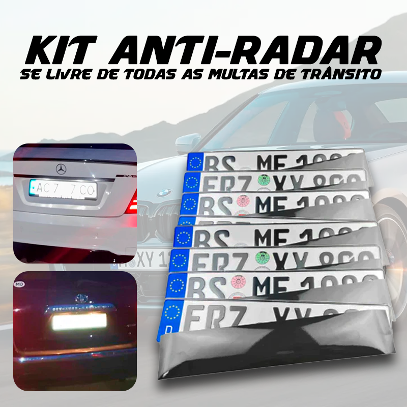 Kit com 10 Películas Anti-Radar Camufladoras para Placa – Tecnologia NanoFilm para Distração e Proteção