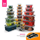 Kit com 24 Potes Herméticos + Brindes Exclusivos para sua cozinha
