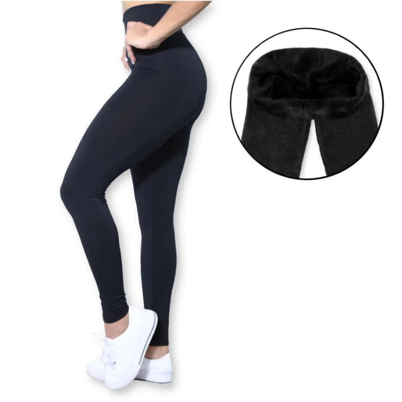 Kit com 3 Leggings Femininas – Flaneladas e peluciadas, perfeitas para o inverno