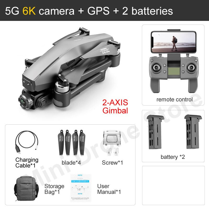 Drone De Carga Profissional 4K HD, 5G WiFi, GPS  Suporte 5Kg | Cargo Max Pro