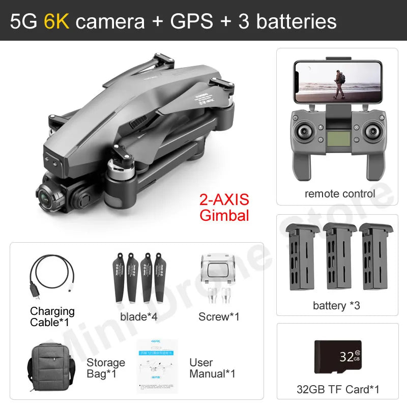 Drone De Carga Profissional 4K HD, 5G WiFi, GPS  Suporte 5Kg | Cargo Max Pro