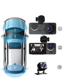 Câmera completa 4k para carro DVR 3 unidades  - Visão Noturna e Infravermelho em Alta Definição