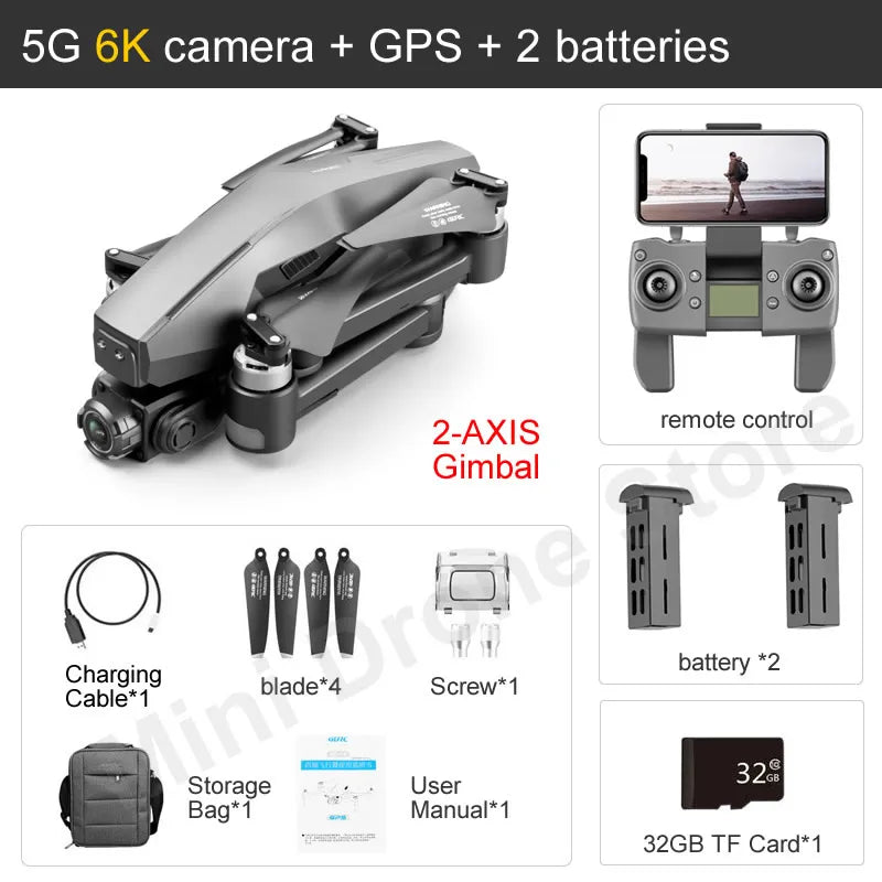 Drone De Carga Profissional 4K HD, 5G WiFi, GPS  Suporte 5Kg | Cargo Max Pro