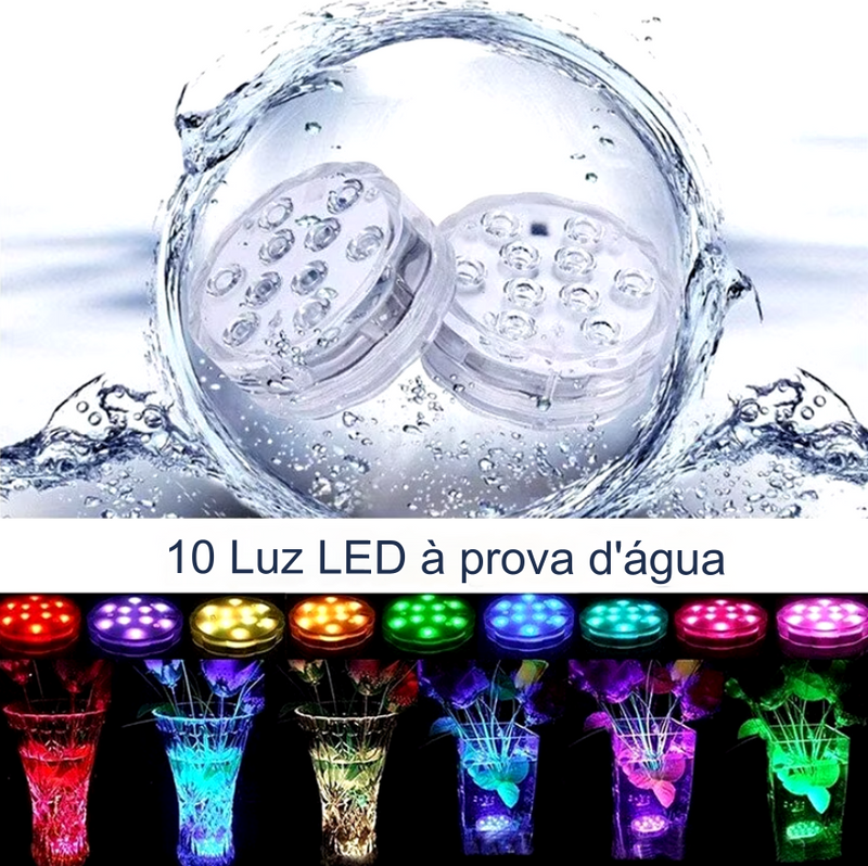 Luminárias de Piscina RGB [Kit Sem Fio] – Decore, ilumine e transforme sua piscina