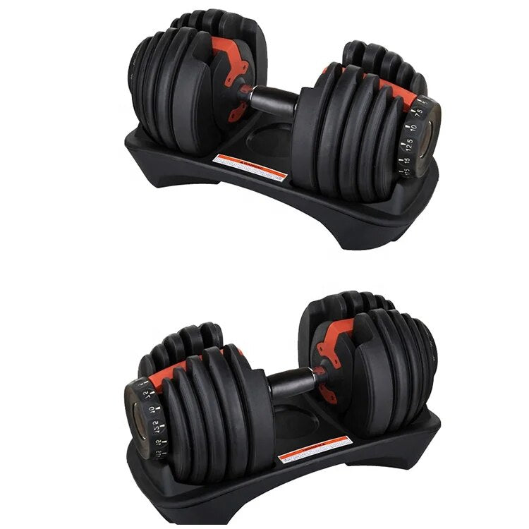 Halter Regulável de 2 a 24 Kg Profissional | Treino Completo com Extensor Elástico de Academia de Brinde