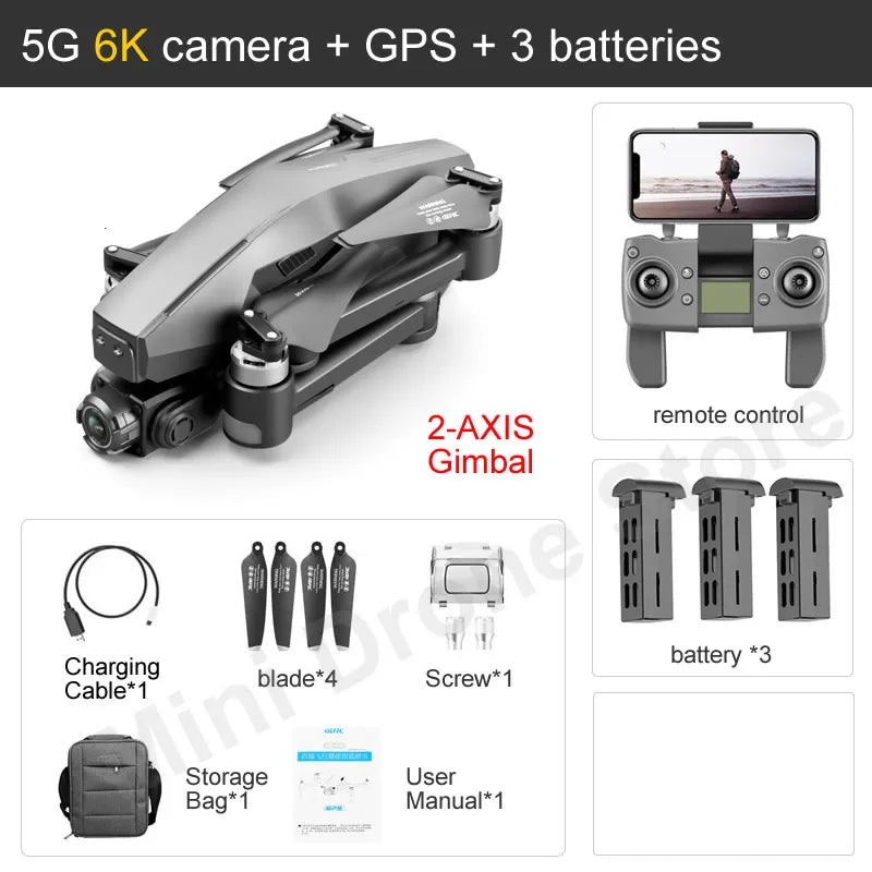 Drone De Carga Profissional 4K HD, 5G WiFi, GPS  Suporte 5Kg | Cargo Max Pro