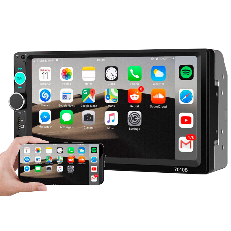 Central Multimídia Universal 7 com Wi-Fi, GPS, MP5 e Bluetooth – EasyCar, Conectividade e Entretenimento no Seu Veículo