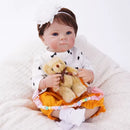 Boneca Reborn Bianca – Realismo encantador com fios enraizados e olhar marcante