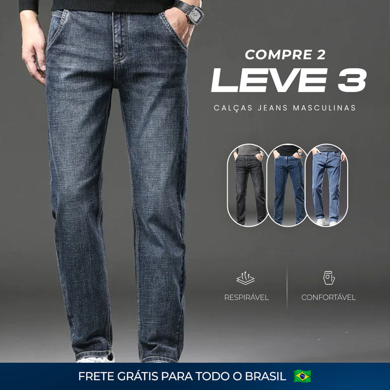 (COMPRE 2 LEVE 3) – Calça Jeans Classic com qualidade premium direto da fábrica