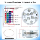 Luminárias de Piscina RGB [Kit Sem Fio] – Decore, ilumine e transforme sua piscina