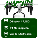 Drone Anaconda Pro KS66 com Câmera Dupla Profissional 4K, 5G, GPS HD
