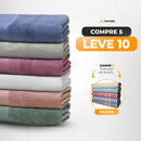 Kit com 10 Toalhas Banhão + 5 de Rosto de BRINDE – Mais maciez para seu dia a dia