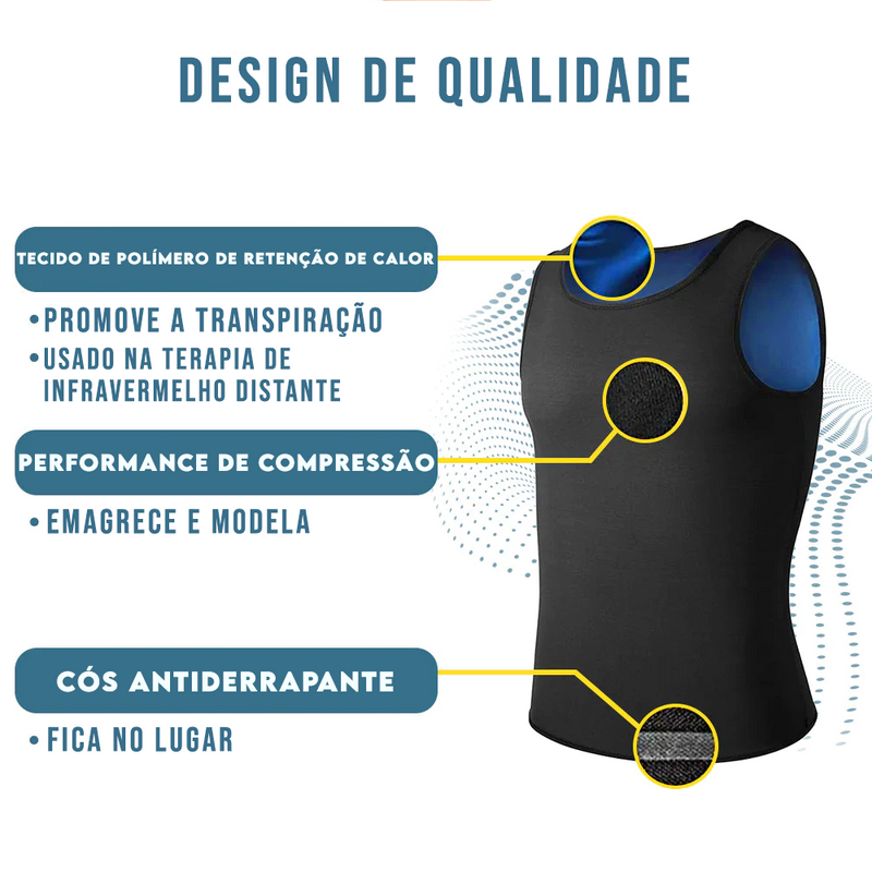 Regata Modeladora de Ultra Compressão Masculina Diminui Barriga