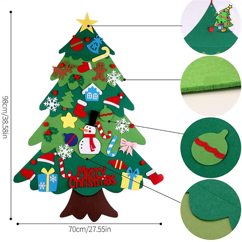 Árvore de Natal para Aprendizado e Diversão Decora Kids - Kit completo 32PÇ