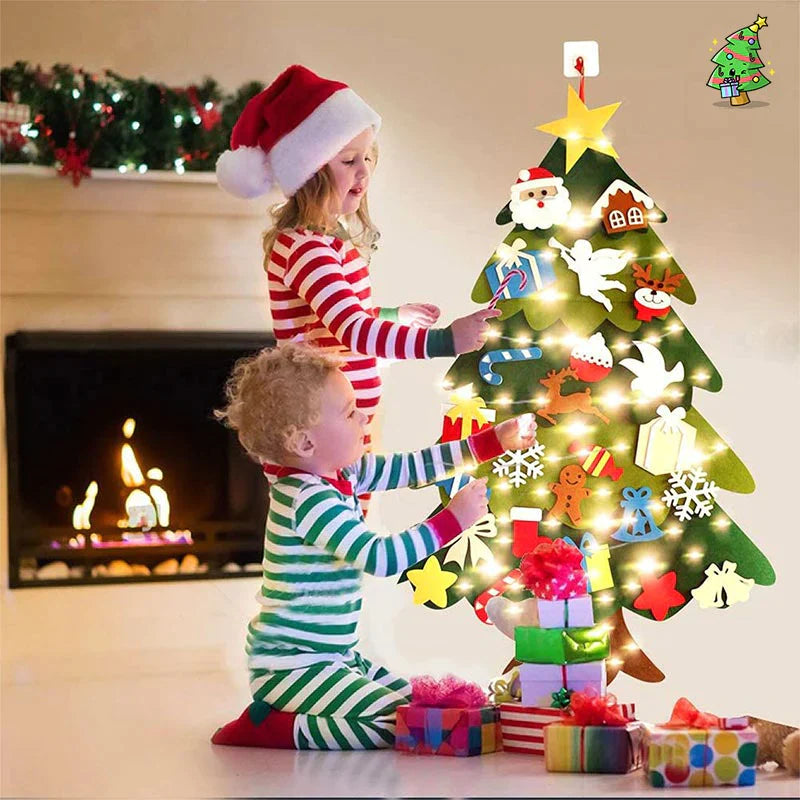 Árvore de Natal para Aprendizado e Diversão Decora Kids - Kit completo 32PÇ