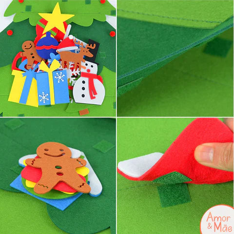 Árvore de Natal para Aprendizado e Diversão Decora Kids - Kit completo 32PÇ