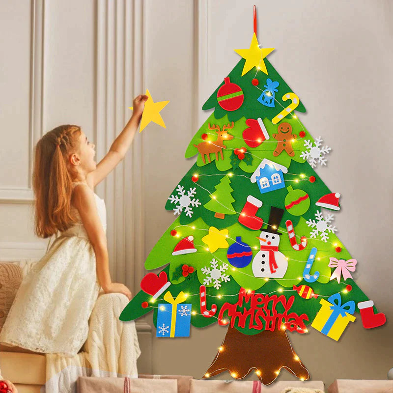 Árvore de Natal para Aprendizado e Diversão Decora Kids - Kit completo 32PÇ