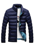 Jaqueta Bomber Casaco Masculina Slim Impermeável de Inverno Acolchoada