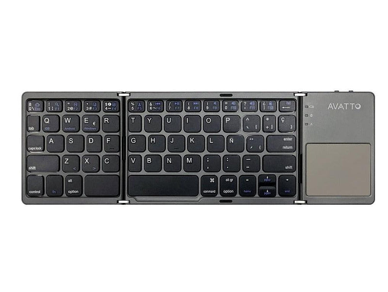 Teclado Sem Fio Dobrável Portátil Bluetooth + Touchpad Para Celular PC Tablet