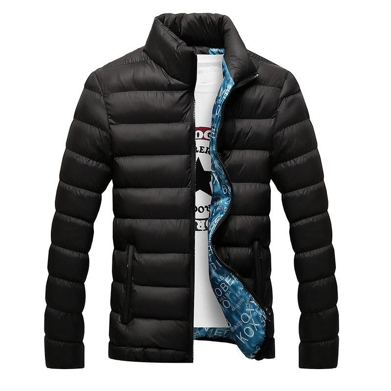 Jaqueta Bomber Casaco Masculina Slim Impermeável de Inverno Acolchoada