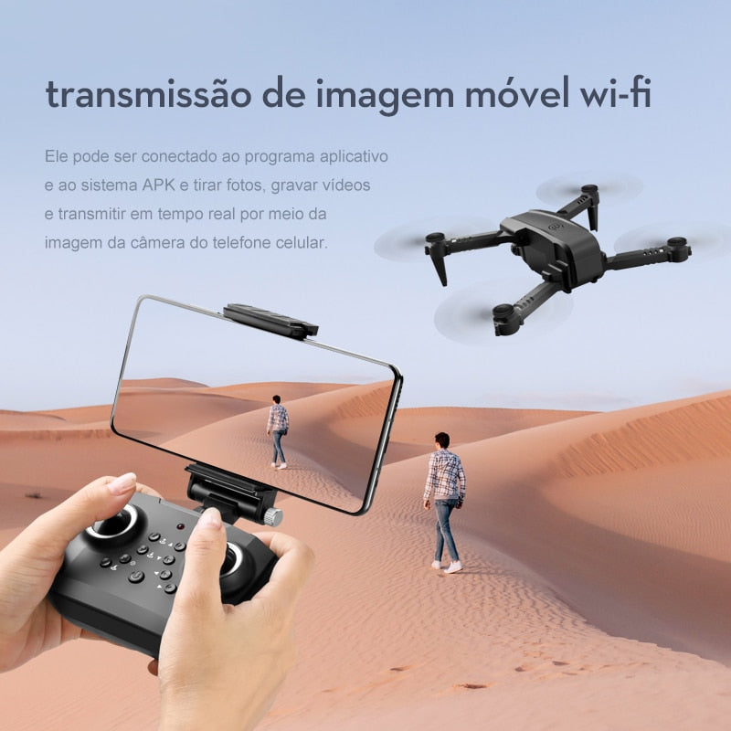 Drone Câmera HD Wifi e GPS Com Suporte Celular/HDPROX4