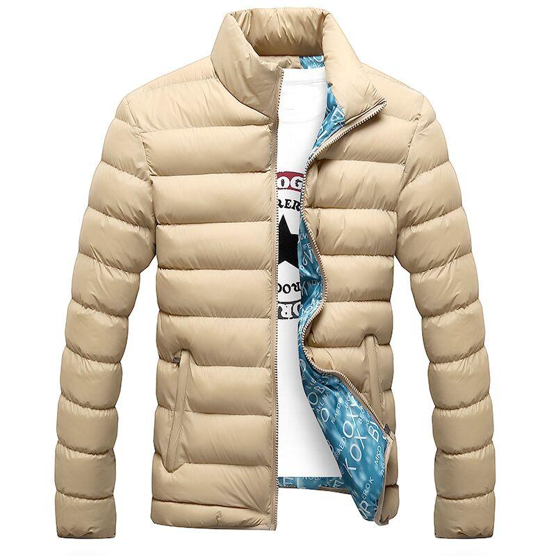 Jaqueta Bomber Casaco Masculina Slim Impermeável de Inverno Acolchoada