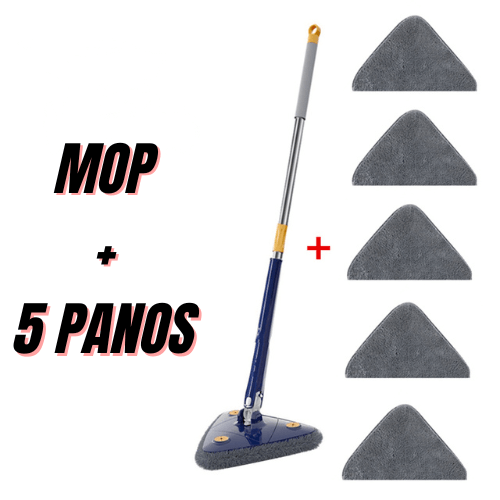 Mop de Limpeza Giratório 360° - LimpClean - 1, 3, e 5 panos