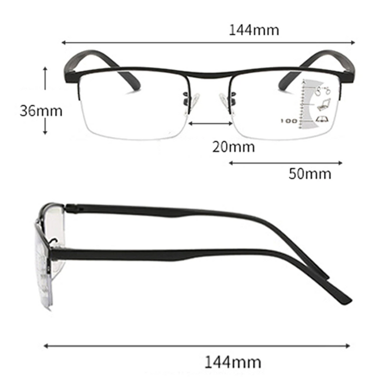 Óculos Clear Focus - Multifocal Longe e Perto com Antirreflexo - Ultraleve