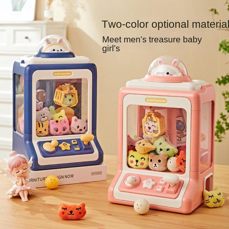 Brinquedo Mini Maquina de Garra de Pegar Bichinhos com 10 Pelúcias Incluso - Maquina de shopping - PegaPul