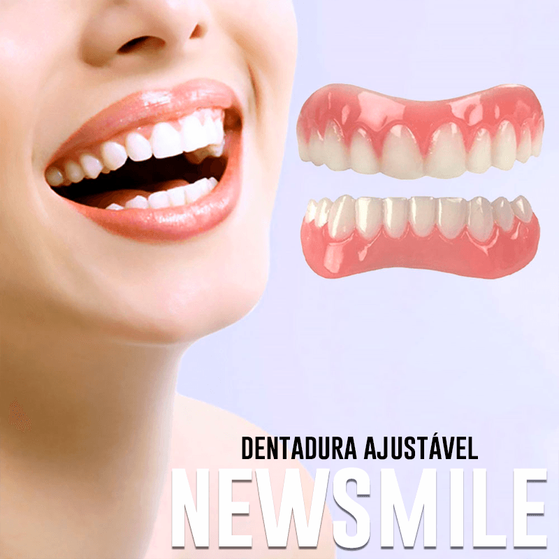 Dentadura Universal NewSmile Ajustável, Discreta e Confortável - Kit P