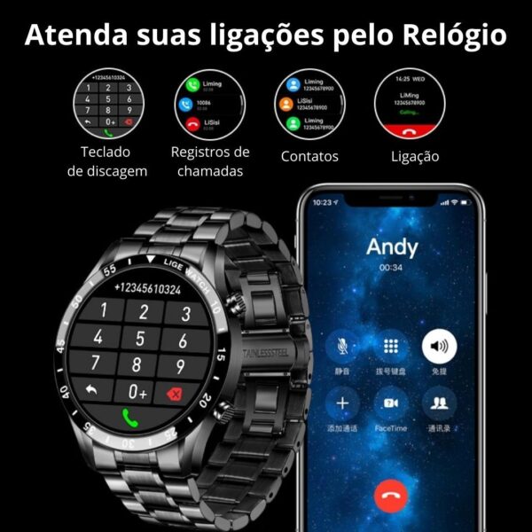 Relógio Masculino Smartwatch de Luxo - Iron Modern